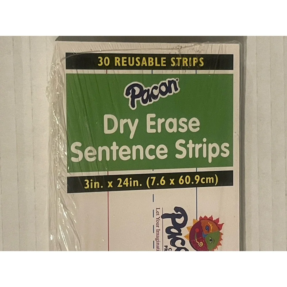 Pacon 30-pack Dry Erase Sentence Strips 3